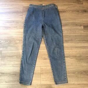 vtg weathered blues high waisted side zip and button straight leg vintage prop